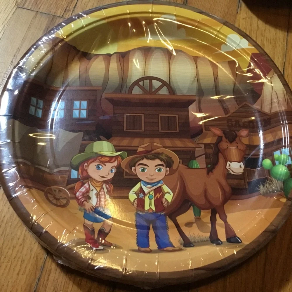 Western Cowboy Party Supplies Set